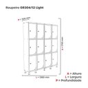 Ver imagem 4 de Armário Locker Guarda Volume Aço Light 12 Portas 138x179,5cm
