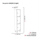 Ver imagem 4 de Armário Locker Guarda Volume Aço Light 3 portas 34,5x179,5cm