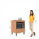 Ver imagem 4 de Balcão para Cooktop 4 Bocas com Porta Basculante Marrom/Freijó