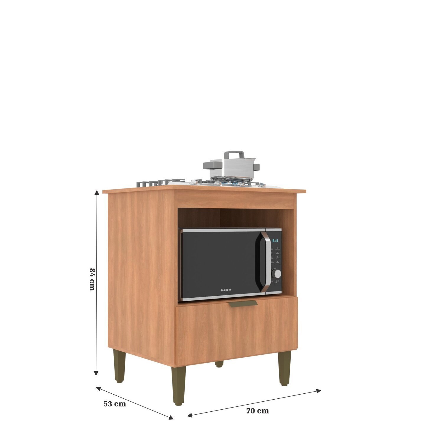 Balcão para Cooktop 4 Bocas com Porta Basculante - 3