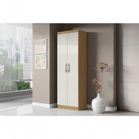 Armário Multiuso New Atacama 2 Portas 3 Prateleiras 52cm MDP Off White Aramóveis