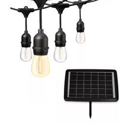 Varal Solar 20 Lampadas 12 Metros Placa Solar Filamento Led Cordao Luz Festa Aniversario Casamento J - 2