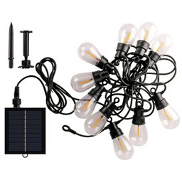 Varal Solar 20 Lampadas 12 Metros Placa Solar Filamento Led Cordao Luz Festa Aniversario Casamento J - 11