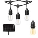 Ver imagem 1 de Varal Solar 20 Lampadas 12 Metros Placa Solar Filamento Led Cordao Luz Festa Aniversario Casamento J