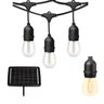 Varal Solar 20 Lampadas 12 Metros Placa Solar Filamento Led Cordao Luz Festa Aniversario Casamento J - 1