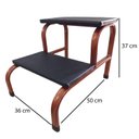 Ver imagem 3 de Escada Escadinha para Obeso 2 Degraus Maca e Depilação Estética Cor Bronze Medcombo Obeso Bronze