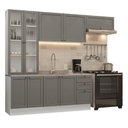 Ver imagem 2 de Armário de Cozinha Completa 270 cm Branco/Cinza Vik Madesa 05