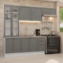 Ver imagem 1 de Armário de Cozinha Completa 270 cm Branco/Cinza Vik Madesa 05