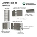 Ver imagem 4 de Armário de Cozinha Completa 270 cm Branco/Cinza Vik Madesa 05