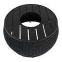 Ver imagem 2 de Mesa de Centro Gourmet 70cm com Champanheira em Corda Náutica Preto Base Preta