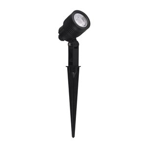 Espeto para Jardim Taschibra Noir Led Mr11 3w Bivolt Preto 6500k Luz Branca 15100075