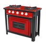Fogão Industrial com Forno 2 Bocas Duplas Bravo BR2BF Vermelho - Venâncio - 1