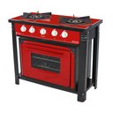 Ver imagem 1 de Fogão Industrial com Forno 2 Bocas Duplas Bravo BR2BF Vermelho - Venâncio