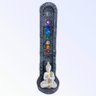 Incensário indiano cinza 7 chakras buda branco 47161 vertical 22 cm em resina - 2
