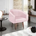 Ver imagem 2 de Kit 02 Poltronas Decorativas Sala de Estar Recepção Luiza Pés Palito Suede - Doce Sonho Móveis KIT 2