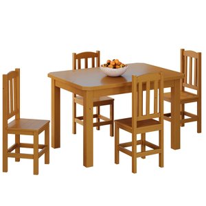 Conjunto Sala de Jantar 120x88 com 4 Cadeiras Diamante - Nemargi:mel