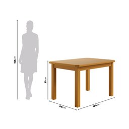 Conjunto Sala de Jantar 120x88 com 4 Cadeiras Diamante - Nemargi:mel - 3