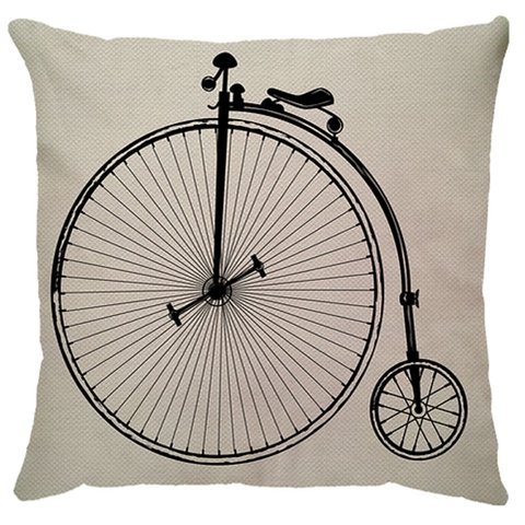 Capa de Almofada Linho Bicicleta Antiga