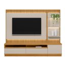 Ver imagem 4 de Painel com Rack Bancada e Módulo Lateral Singapura 238cm Tv até 70 Tauari/off White G77 - Gran Belo