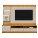 Ver imagem 5 de Painel com Rack Bancada e Módulo Lateral Singapura 238cm Tv até 70 Tauari/off White G77 - Gran Belo