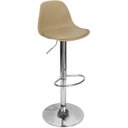 Ver imagem 2 de Kit 5 Banquetas Joly Luisa Eames Saarinen Base Giratória Cromada - Bege