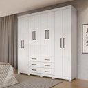 Ver imagem 7 de Guarda-roupa Casal 8 Portas Liverpool Santos Andirá Branco