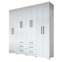 Ver imagem 1 de Guarda-roupa Casal 8 Portas Liverpool Santos Andirá Branco