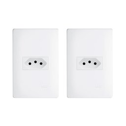2 Tomada Padrão Fame Habitat 10a 250v Branca - 1