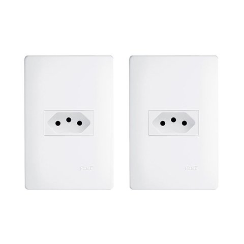 2 Tomada Padrão Fame Habitat 10a 250v Branca
