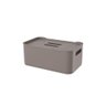 Cesta Grande com Tampa Warm Gray Fit Coza 30,5x 18,5 X12,4cm Warm Gray Coza - 1