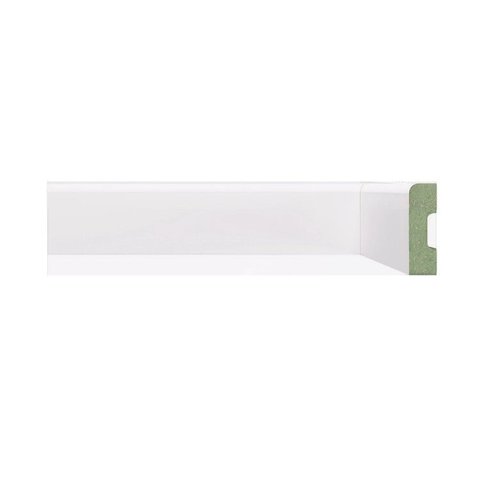 Kit Rodapé de MDF 15 Barras Lisas de 5CMX2,40m Rende 36 Metros Branco Moldufama