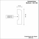 Ver imagem 2 de Kit Rodapé de MDF 15 Barras Lisas de 5CMX2,40m Rende 36 Metros Branco Moldufama