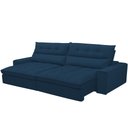 Ver imagem 6 de Sofá Retrátil Reclinável para Sala de Estar Living 290cm Dimas F04 Veludo Azul - Lyam Decor