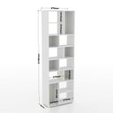 Ver imagem 4 de Estante de Livros 100% MDF 67CMX210CM Multiuso 14 Nichos Dallas Branco
