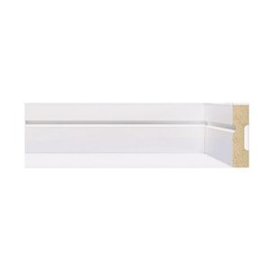 Kit com 20 Barras Rodapé de Mdf 5cm X 15mm X 2,40m com Friso Moldufama 503 48m