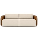 Ver imagem 3 de Sofá 3 Lugares Sala Living Orgânico 240cm Oregon K01 Couríssimo Whisky Veludo Bege - Lyam Decor