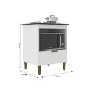 Ver imagem 2 de Balcão Cooktop Iara 4 Bocas Branco Tampo Preto J Carvalho