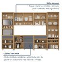 Ver imagem 3 de Cozinha 6 Peças Cristaleira Condessa Torre Quente 100% MDF Cinza/Carvalho Titânio