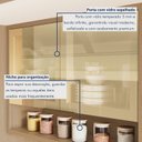 Ver imagem 4 de Cozinha 6 Peças Cristaleira Condessa Torre Quente 100% MDF Cinza/Carvalho Titânio