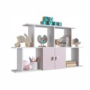 Ver imagem 1 de Nicho de Parede Percasa 2 Portas de Bater 125cm MDP 15mm Rosa com Puxadores de Urso