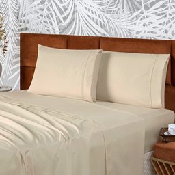 Coordenado Cobre Leito King e Lençol Diplomata 7 Peças - Palha - 5