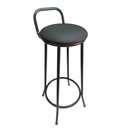 Ver imagem 3 de Banqueta Alta Drink New de Metal Estofada Banco Alto para Cozinha Bar Balcão Preta Assento:preto/75c