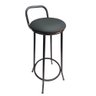 Banqueta Alta Drink New de Metal Estofada Banco Alto para Cozinha Bar Balcão Preta Assento:preto/75c - 3