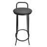 Banqueta Alta Drink New de Metal Estofada Banco Alto para Cozinha Bar Balcão Preta Assento:preto/75c - 1