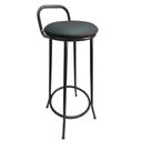Ver imagem 2 de Banqueta Alta Drink New de Metal Estofada Banco Alto para Cozinha Bar Balcão Preta Assento:preto/75c
