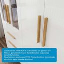 Ver imagem 7 de Guarda Roupa Infantil 154,8cm 4 Portas com Janela 3 Gavetas 100% MDF Retrô Espresso Móveis Branco/Amêndoa