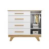 Cômoda Infantil 118,6cm 1 Porta com Janela 4 Gavetas 100% Mdf Retrô Espresso Móveis - 4
