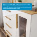Ver imagem 7 de Cômoda Infantil 1 Porta com Janela 4 Gavetas 119cm 100% MDF Kakau Retrô Espresso Móveis Branco/Brilho/Amêndoa