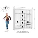 Ver imagem 3 de Guarda-Roupa Casal 3 Portas de Correr e 4 Gavetas Confort Marrom/Jacarandá