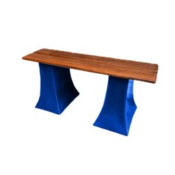 Banco Sapateira Jardim Condomínio Praia 2 Lugares BGPLASTICOS BGB AZUL ARARA 009 - 1